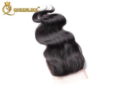 China Brown Raw Unprocessed Brazilian Human Hair Closure NO Shedding for sale