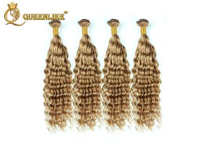 China Del Blonde el 100% de la Virgen del cabello humano de las extensiones tramas reales de oro de la onda profundamente en venta