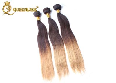 China Colorful Soft Ombre Remy Human Hair Extensions Black To Blonde Ombre Hair Extensions for sale