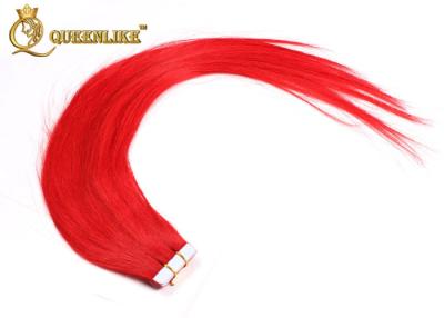 China Washable Straight Single Drawn Red Hair Extensions Human Hair 16-24 Inches for sale