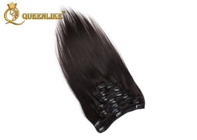 China Pulgada natural Remy del rojo 24/clip de la Virgen en cabello humano de la trama del doble de la extensión del pelo en venta