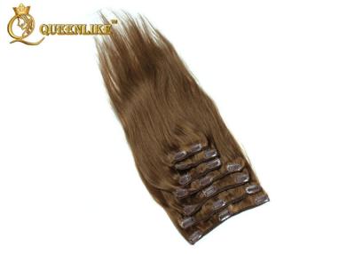 China 100% Raw 5A / 6A Clip In Hair Extension , Pro Bonded Indian Straight Hair for sale