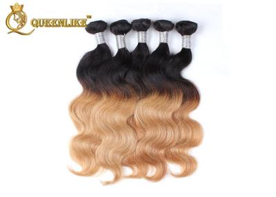 China OEM / ODM Multi Colored European Human Hair Black To Brown Ombre Hair Extensions for sale