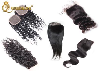 China Dropship Virgin Unprocessed Human Hair Lace Closure Free Parting Body Wave Hair for sale