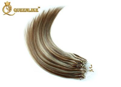 China Las extensiones micro rectas sedosas del cabello humano del lazo de 18 pulgadas destacaron color en venta