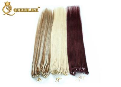 China Extensiones micro del cabello humano del lazo del color natural, armadura sedosa del pelo recto de Remy en venta