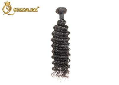 China Nenhum cabelo humano cambojano da onda profunda do processo químico, Weave do cabelo humano de Remy à venda