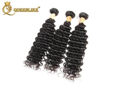 China Remy Indian Deep Wave Indian Human Hair Weave Weft Nice Touch No Tangle No Shedding for sale