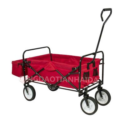 China Tools Garden Steel Frame Camping Cart Travel Folding Utility Beach Cart for sale