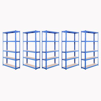 China Storage Shelving Capacity Per Tier 5 Tier Garage Shed Heavy Duty Racking Storage Shelving Unit Ideal For 150kg Industrial Storage, Warehouse Rack for sale