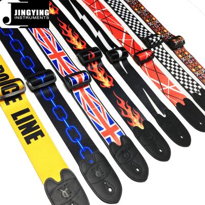 China GUITAR Wholesale China Made 1.5M Length Microfiber Leather Polyester Cotton Guitar Straps for sale