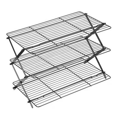 China 3 Tier Easily Cleaned Collapsible Cooling Rack, Cookiebaking, Bread Cooling Rack for sale