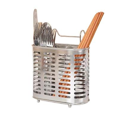 China Viable Metal Mesh Kitchen Utensil Chopstick Holder Rack Drain Basket Chopsticks Storage for sale