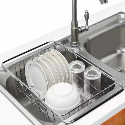 China Sustainable Stainless Steel Dish Drying Rack Dish Drying Rack Electrolytically Polished Kitchen Utensils for sale