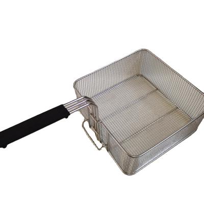 China Easily Cleaned Food Grade 304 French Table Serving Stainless Steel Chip Fryer Basket for sale