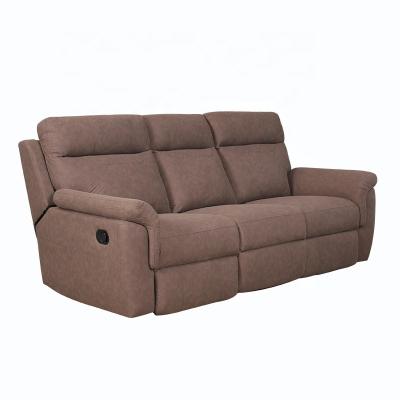 China Manual modern fabric 3 seater tech furniture motion sofa reclining living room sets for sale