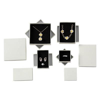 China Recyclable Wholesale Custom Logo Jewelry Paper Box Ring Earring Necklace Bracelet Cardboard Packaging Paper Jewelry Box for sale