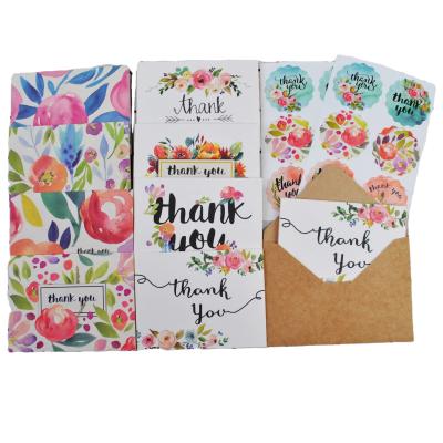 China Wholesale Gift/Craft/Flower/Wedding Decoration Wedding Greeting Thank You Gift Notes Bundle Card With Envelopes And Sticker for sale