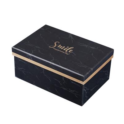 China Recyclable Marble Texture Men's Business Neck Tie Gift Packaging Box for sale