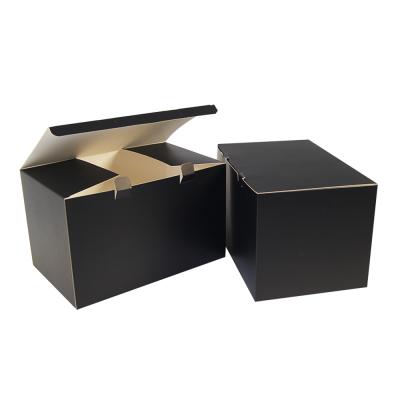 China Foldable Hat Recyclable Black Paper Box Packaging for sale