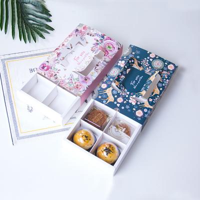 China Cupcake Style Clear Window Box Packaging Disposable Tropical Paper Box for sale