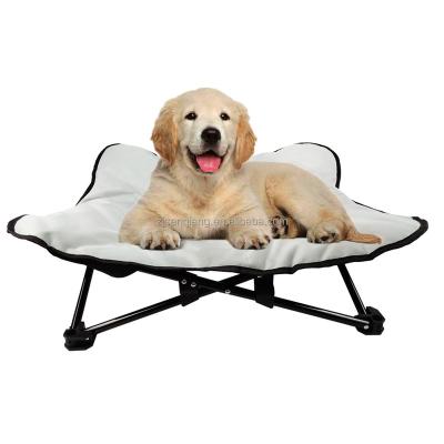 China Metal Frame Elevated Dog Bed Cooling Folding Raised Pet Bed Camping Cradle for sale