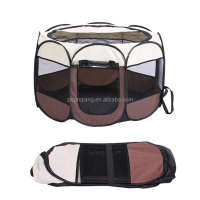 China Breathable Portable Pet House For Small Animals Steel Wire Pet Cage Dog Cat Playpen for sale