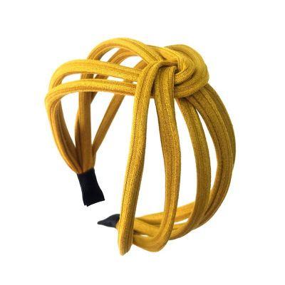 China WoYing Plastic Women's Fashion Hollow Knot Headband Spring Summer Simple Hair Styling Hair Accessories for sale