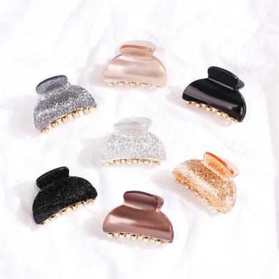 China WoYing New Arrival Acrylic Hair Clips Claw Fashion Shinny Hairpin For Girls Accessories One Size for sale