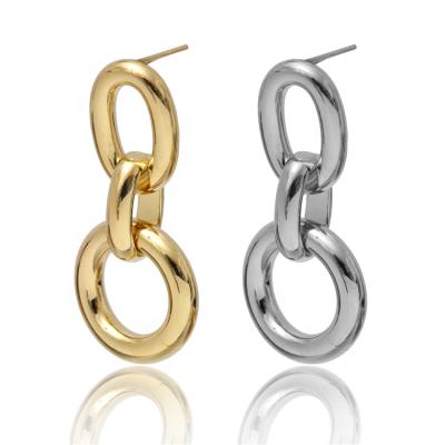 China FASHIONABLE Newcomer White Gold Plated Hypoallergenic 14k Gold Earrings For Girls for sale