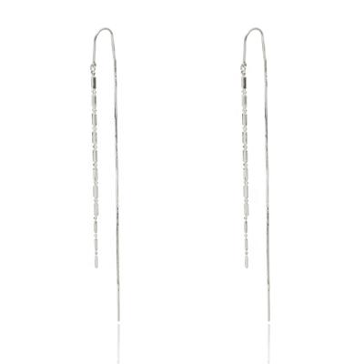 China Trendy Fashion Trendy 14k Gold Long Dangle Korean Tassel Statement Tendril Earrings 2021 for sale