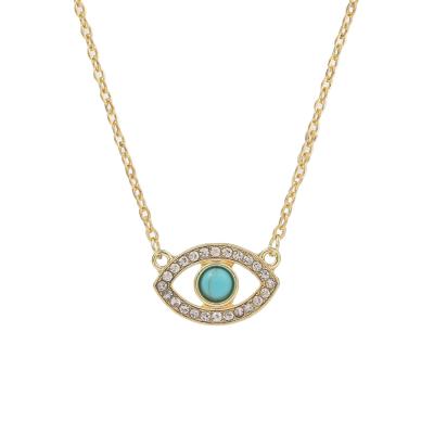 China Hot Sale Romantic Alloy Gold Plated Angel Eye Pendant Multi Layered Demon Eye Necklace for sale