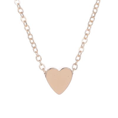 China Fashion Romantic Ladies Alloy Love Heart Shaped Gold Plated Cross Pendants Necklace For Women for sale