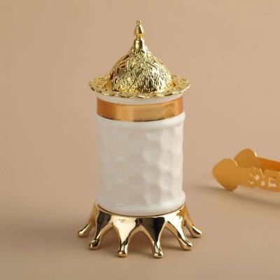 China 2020 New Arabia Hot Sale Design Resin Censer Cup Shape Creative Arabic Censer With Handle for sale