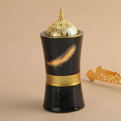 China 2020 hot sale new design resin censer cup shape arabic creative censer with handle for sale