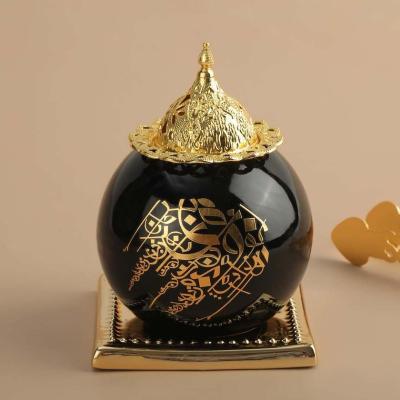 China 2020 New Arabia Hot Sale Design Resin Censer Cup Shape Creative Arabic Censer With Handle for sale