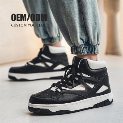 China Fashion Trend High Top OEM Shoes For Mens Sneakers Logo Shoe Manufacturers Basketball Sneakers Custom Made High Quality For Men for sale