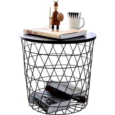 China Modern Luxury Round Living Room Black Powder Coated Legs Furniture Metal Nest Coffee Table for sale