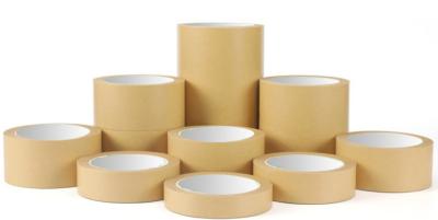 China 20mm-100mm Tear By Hand Kraft Paper Hot Melt Adhesive Tape With Viscosity Te koop