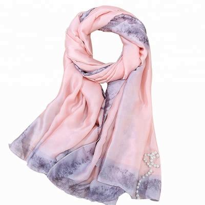 China Wholesale China Hijab Scarf Glitter Shimmer Lady Pashmina Shawl Printing Silk Drop shipping service to America for sale