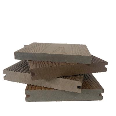 China EUROPEAN high quality solid grained wpc decking wood plastic coextrusion composite for sale