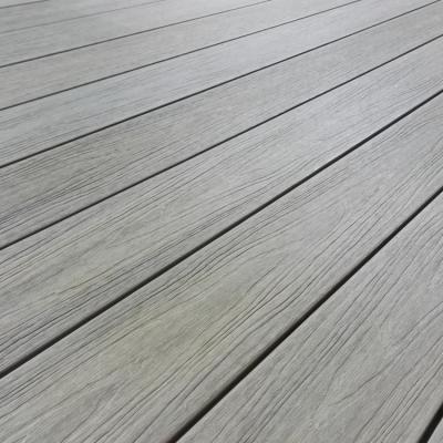 China Modern Design Eva Co-extrusion Wpc Decking Grainy Teak Decking for sale