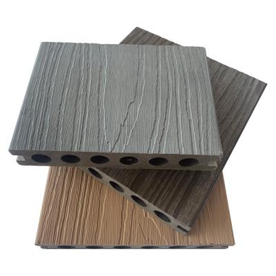 China Landscape Bridge Garden Co-Extrusion Eco Deck Hollow Flooring WPC EUROPEAN Decking for sale