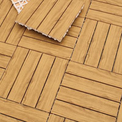 China EUROPEAN Compound Outdoor Patio Teak Diy Wpc Terrace Sauna Decking Interlocking Tiles for sale