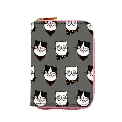 China Durable Cat Printed PU Coin Purse, Pocket Coin Purse For Wholesale for sale