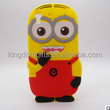 China Universal Plastic Minons 3D Silicone Phone Case , Custom Silicone Phone Case for sale