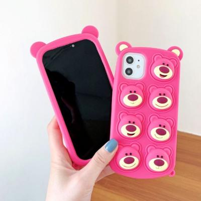 China shockproof pink bear cell phone case, cell phone case for wholesale for sale