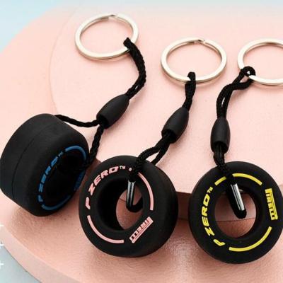 China Durable Soft Rubber Tire Key Chain , Tire Key Chain For Wholesale for sale