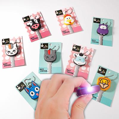 China Hot Sale PVC Cartoon PVC Key Cover Silicone Key Chain LED Key Chain for sale