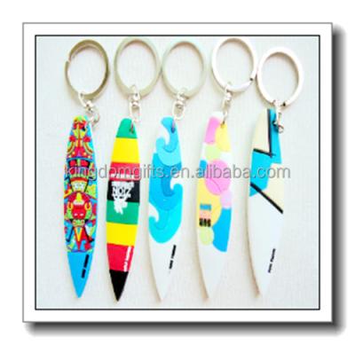 China Color Draw Durable Surfboard Key Chain , PVC Key Chain For Wholesale for sale